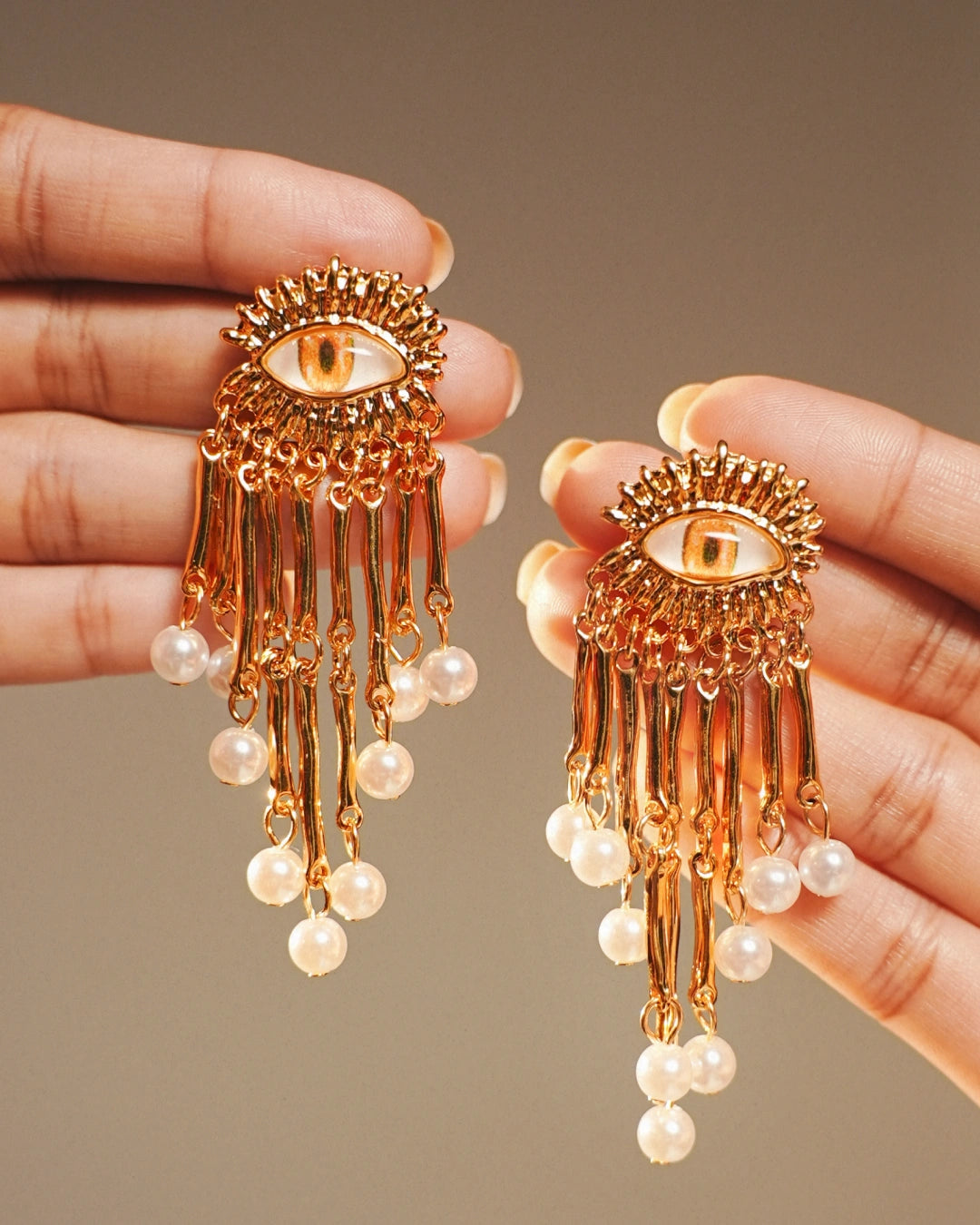 Astraea 18K Gold Plated Soirée Earrings