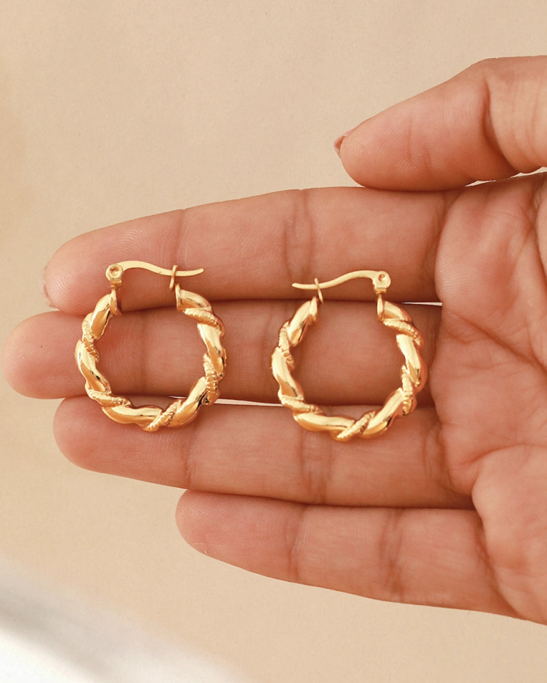Tresse 18K Gold Plated Woven Hoops