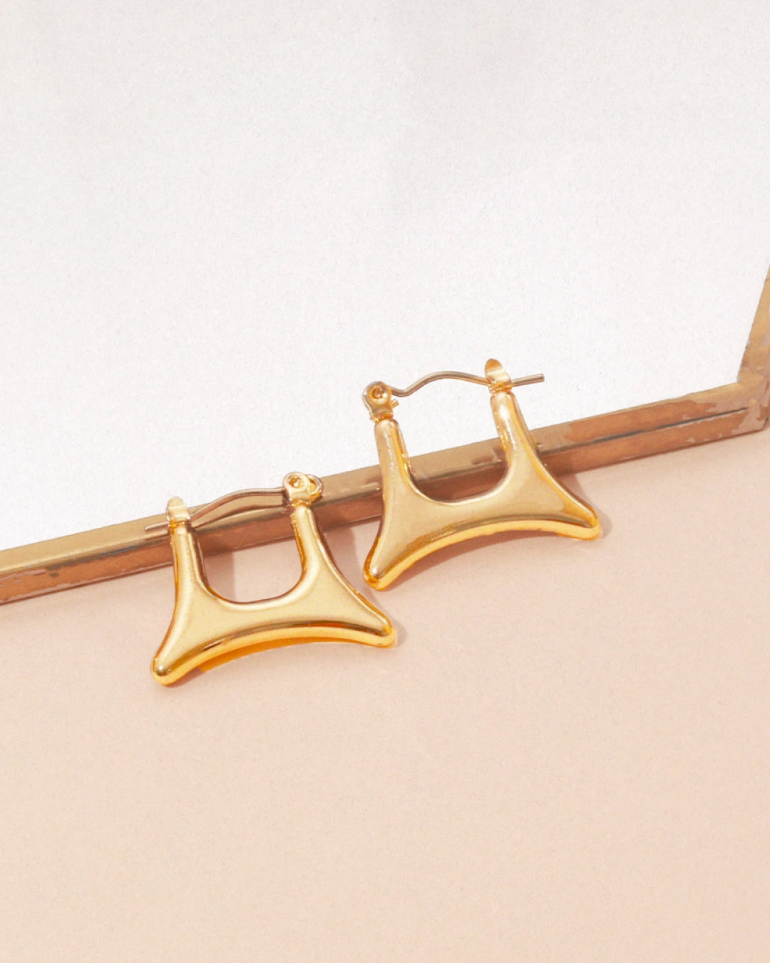 Soleil 18K Gold Plated Sculpted Hoops