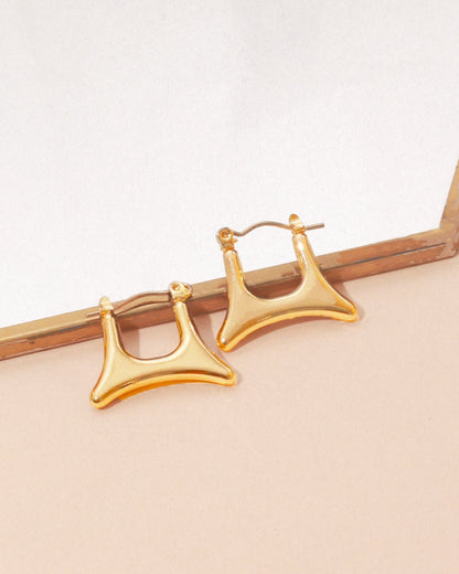 Soleil 18K Gold Plated Sculpted Hoops