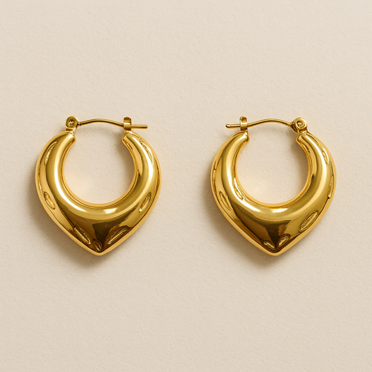 18k Gold plated Sunrise Hoops earring