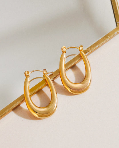 Miraan 18K Gold Plated Hoops