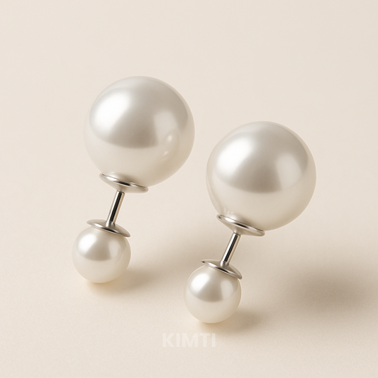 Opulent Arc Pearl Stud Earring