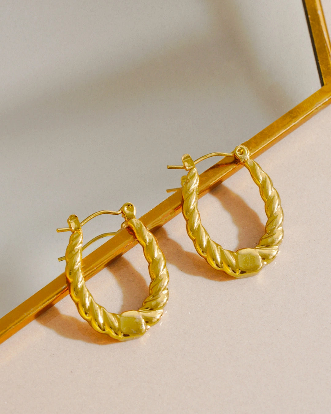 Sorelline 18K Gold Plated Woven Hoops