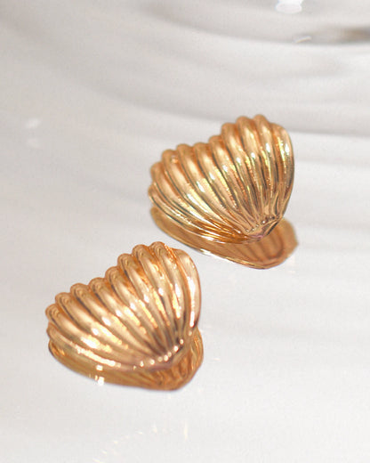 Sirena 18K Gold Plated Sculpted Studs