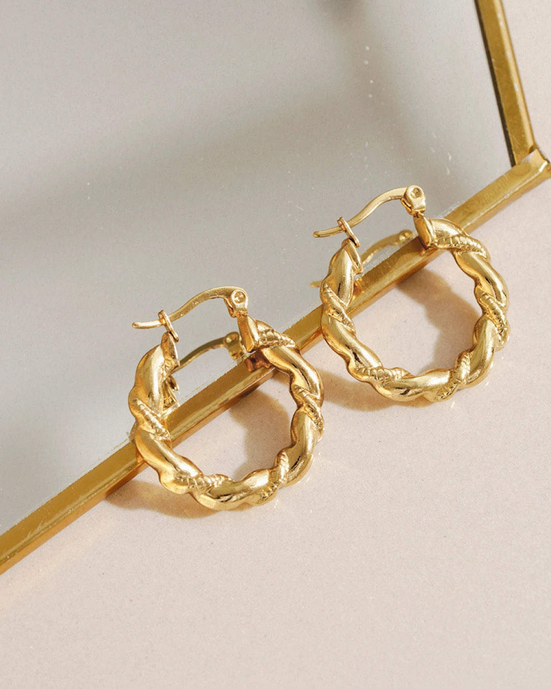 Tresse 18K Gold Plated Woven Hoops