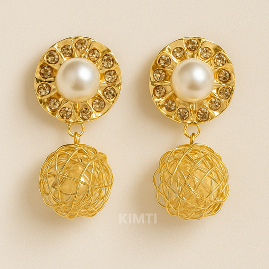 Golden Stud Earrings