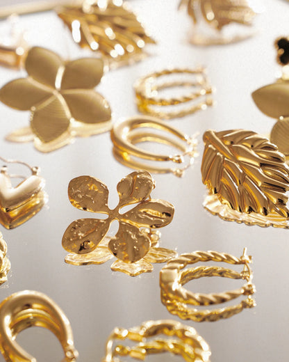 Sorelline 18K Gold Plated Woven Hoops