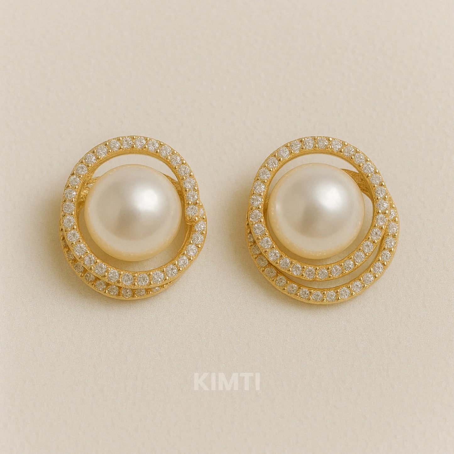 Uplifting Glow White Stud Earring