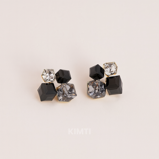 Glam Matrix – Cubic Crystal Stud Earrings