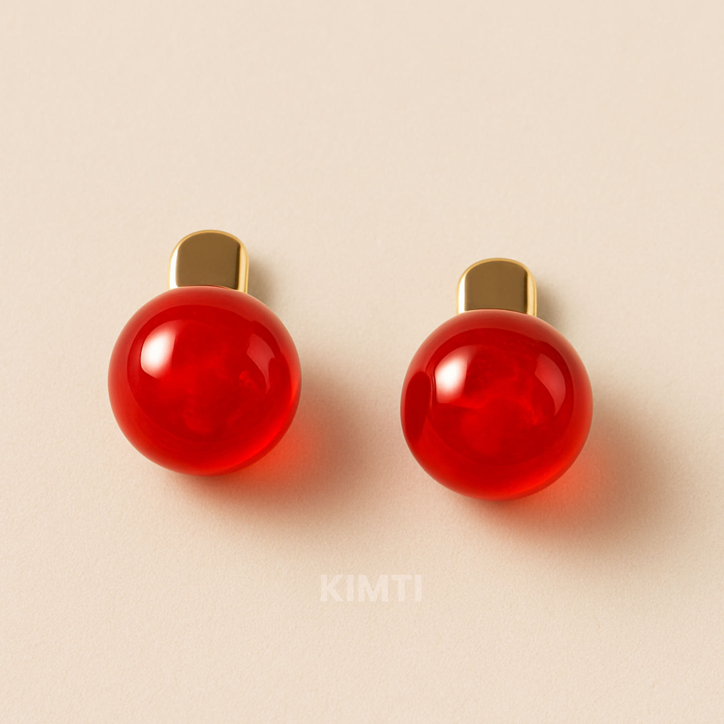 Cherry Luxe – Bold Red Earrings