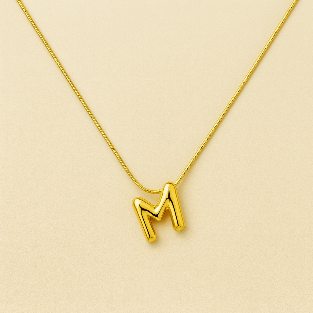 Initials Letter "M" Anti Tarnish Necklace