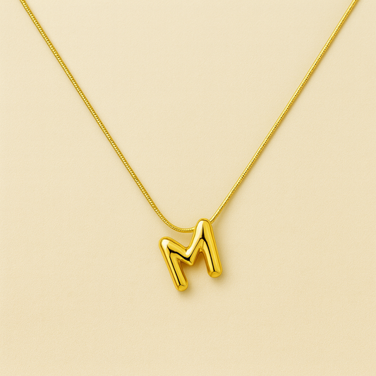 Initials Letter "M" Anti Tarnish Necklace