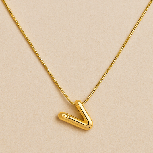 Initials Letter "V" Anti Tarnish Necklace