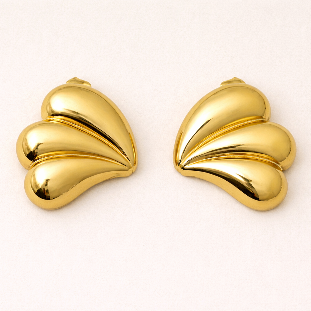 18K Gold Plated Lustre Wave Earrings