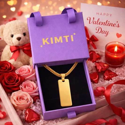 Men - 18K Gold Plated Bar Pendant Necklace