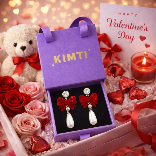 Valentine Love Knot Pearl Earrings
