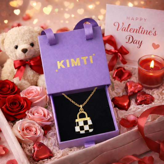 18K Gold Plated Handbag Pendant Necklace