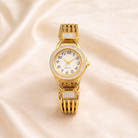 Gold Plated Anti-Tarnish Opaluxe Bangle Watch