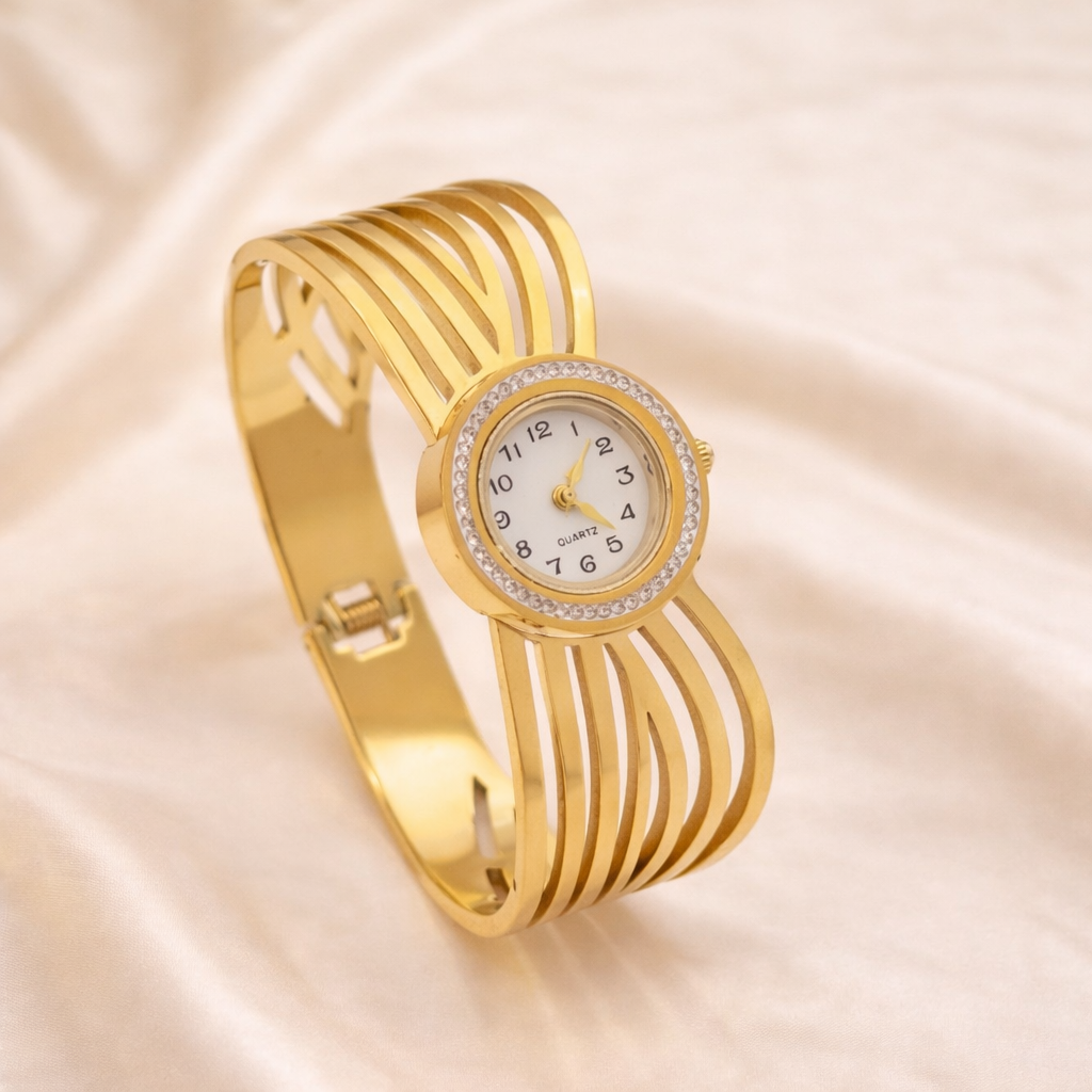 Gold Plated Anti-Tarnish LuxeLattice Timepiece