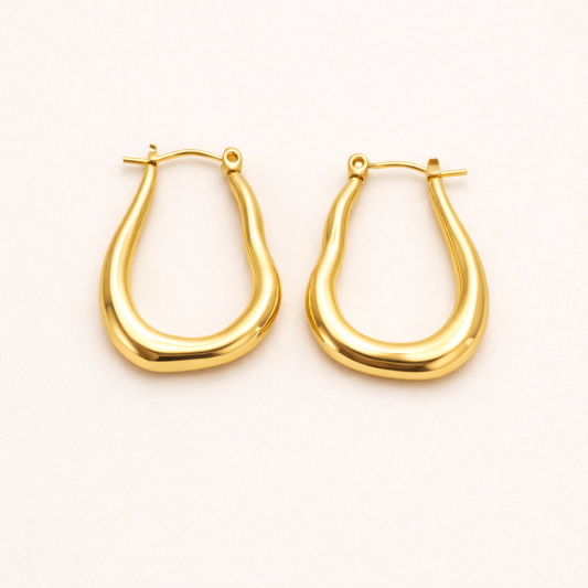 18K Gold Plated Daily Wear Gold Hoop Earrings