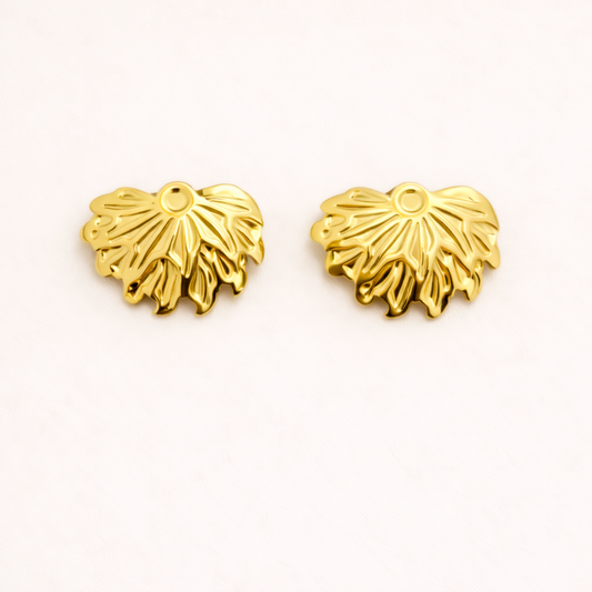 18K Gold Plated Gold Shell Design Earrings