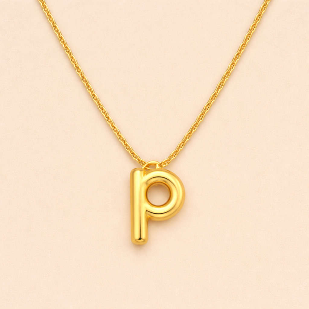 Initials Letter "P" Anti Tarnish Necklace