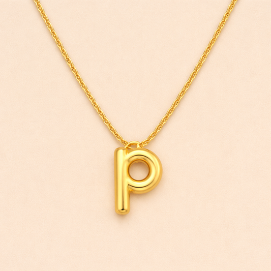Initials Letter "P" Anti Tarnish Necklace