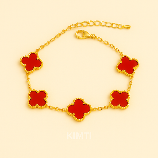 Red Clover Anti Tarnish Bracelet