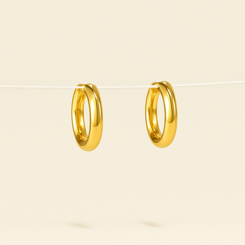 Men-18K Gold Plated Gleam Earring