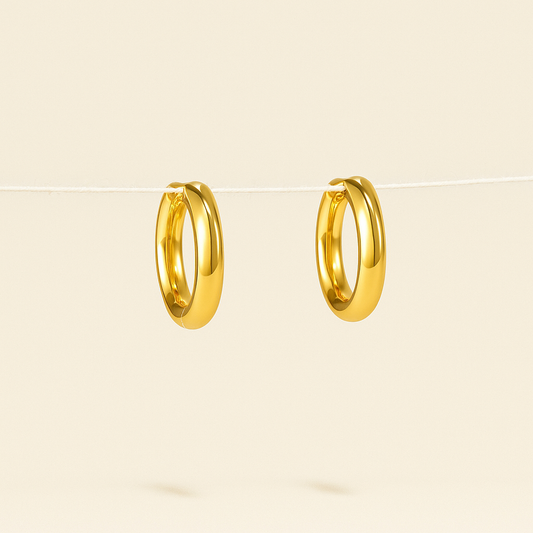 Men-18K Gold Plated Gleam Earring