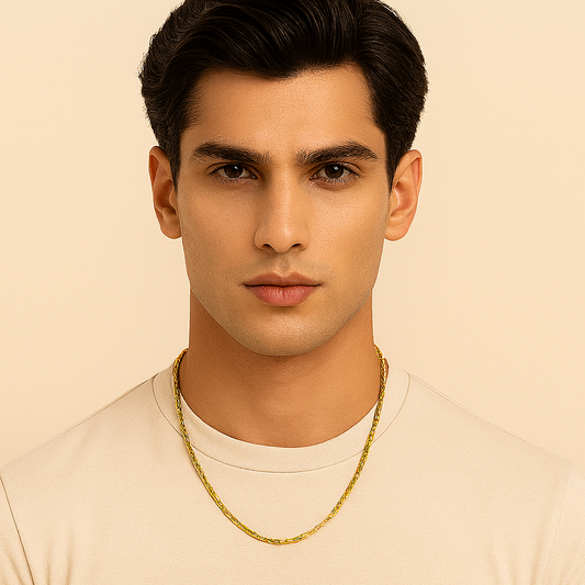 Men-18K Gold Plated Invictus Anti Turnish Chain