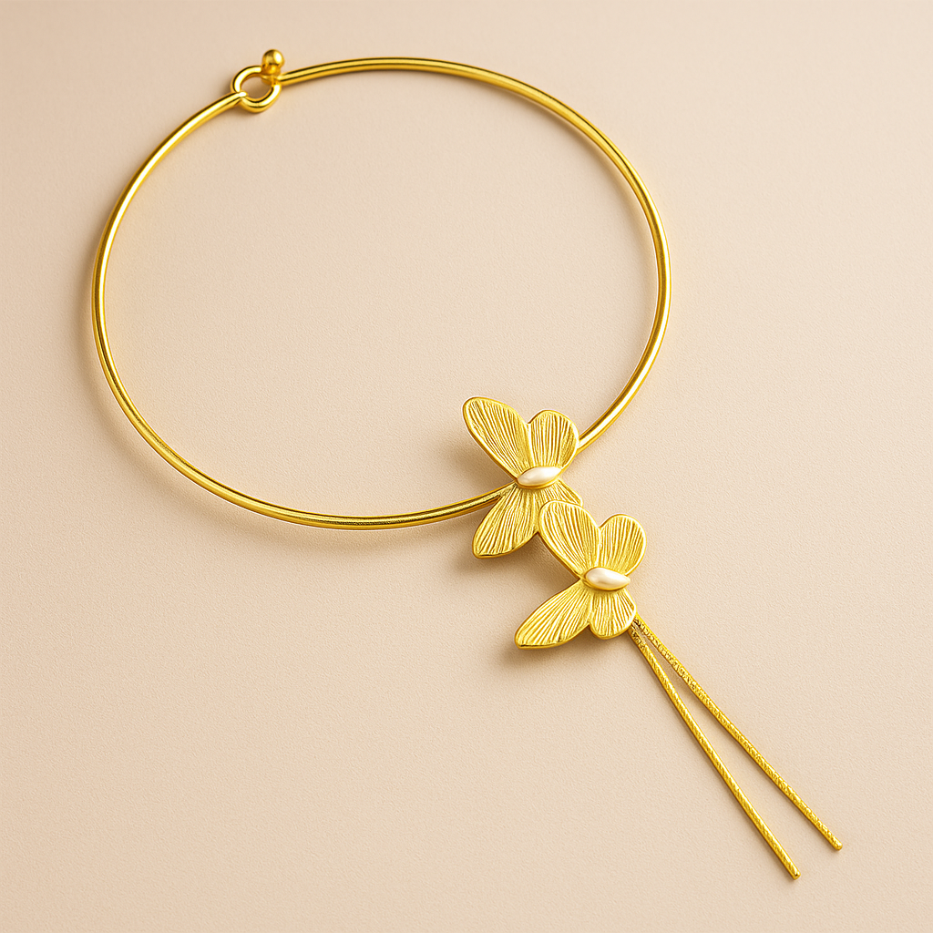 Elegant Butterfly Choker Necklace