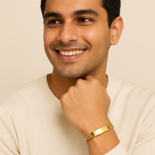 Men-18K Gold Plated Gilded Prince  Bracelet