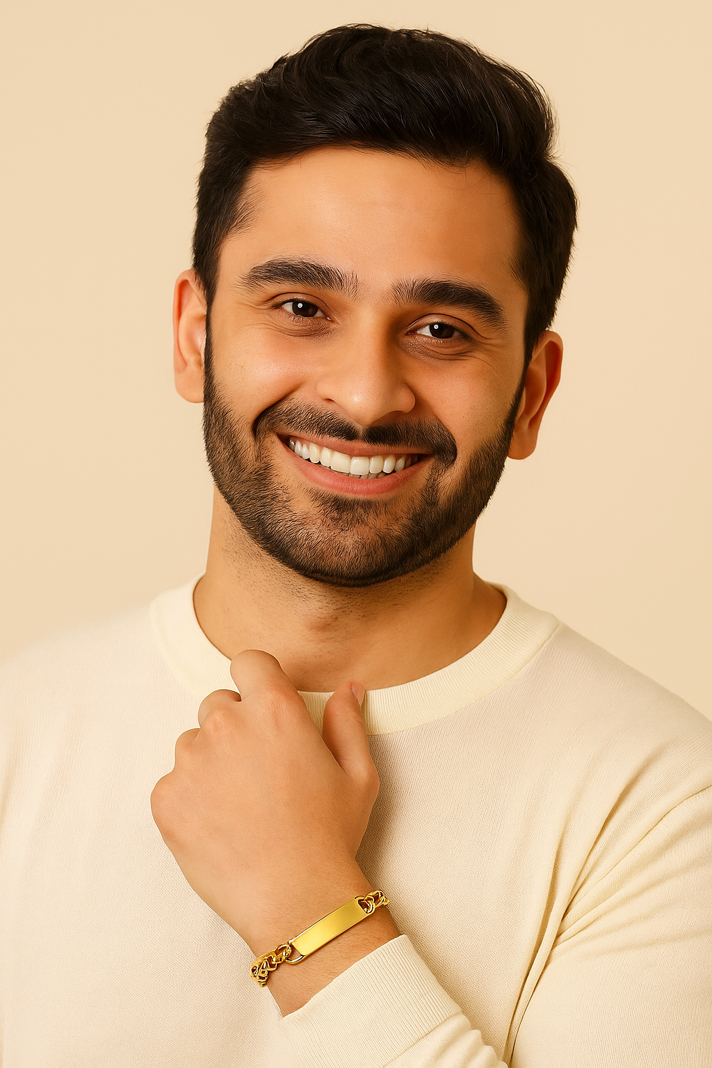 Men-18K Gold Plated Gilded Prince  Bracelet