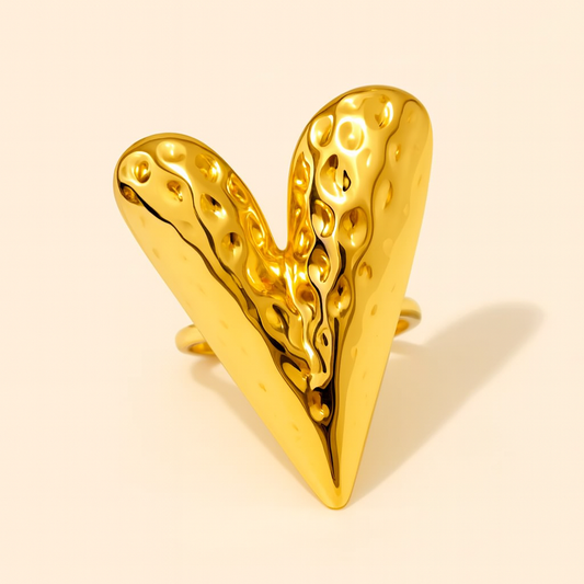 18k Gold Plated Promise Petal Ring