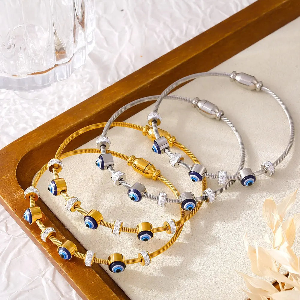 Evil Eye 18K Gold Plated Bracelet - Stack & Shine