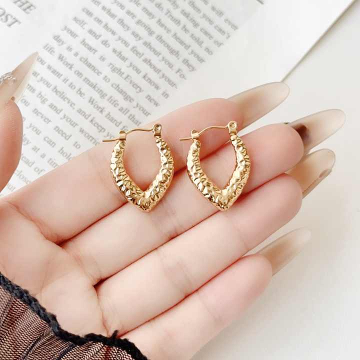 18K Gold Plated Sweet Love Hoop Anti Tarnish Earring