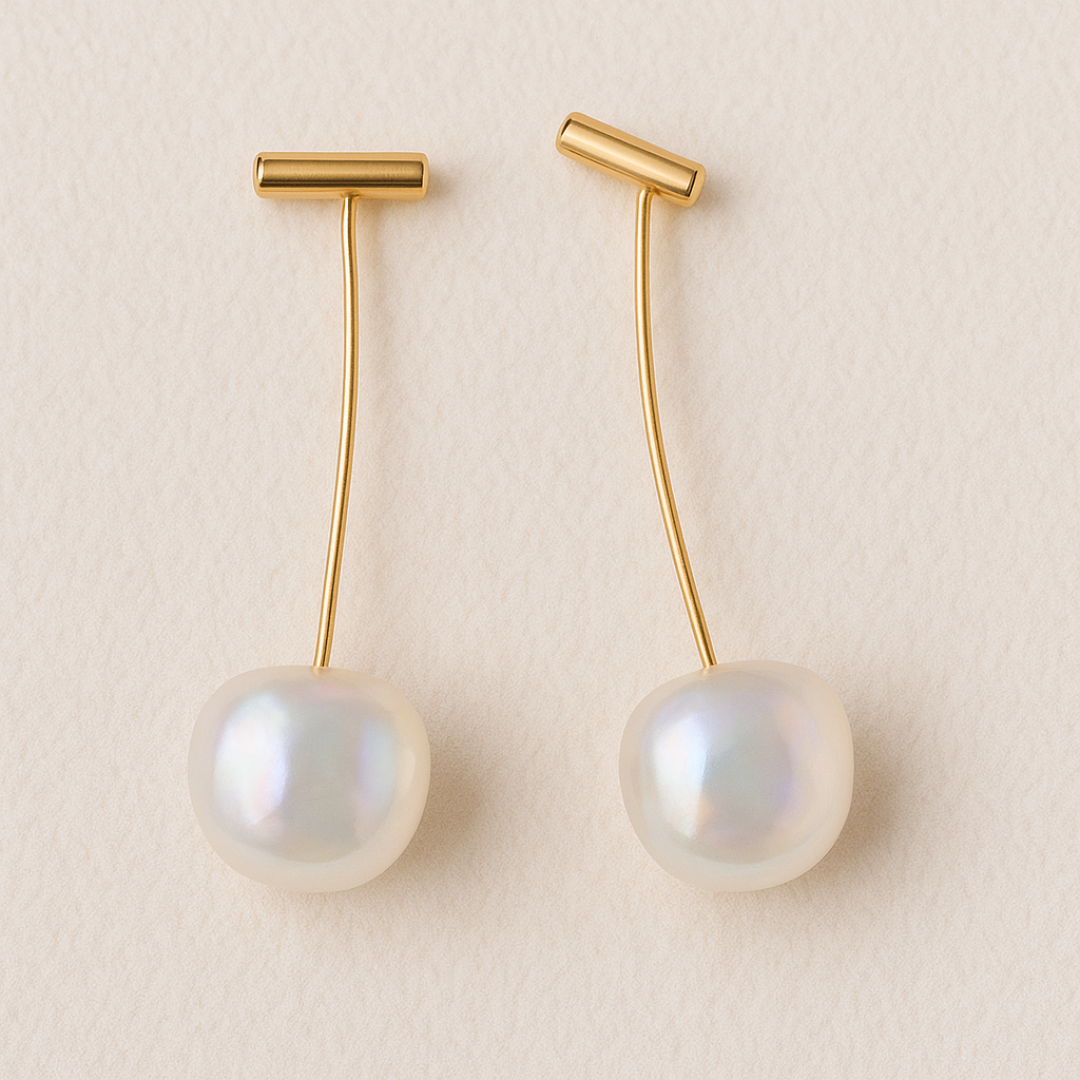 50 Shades Of Grey White Drop Earring