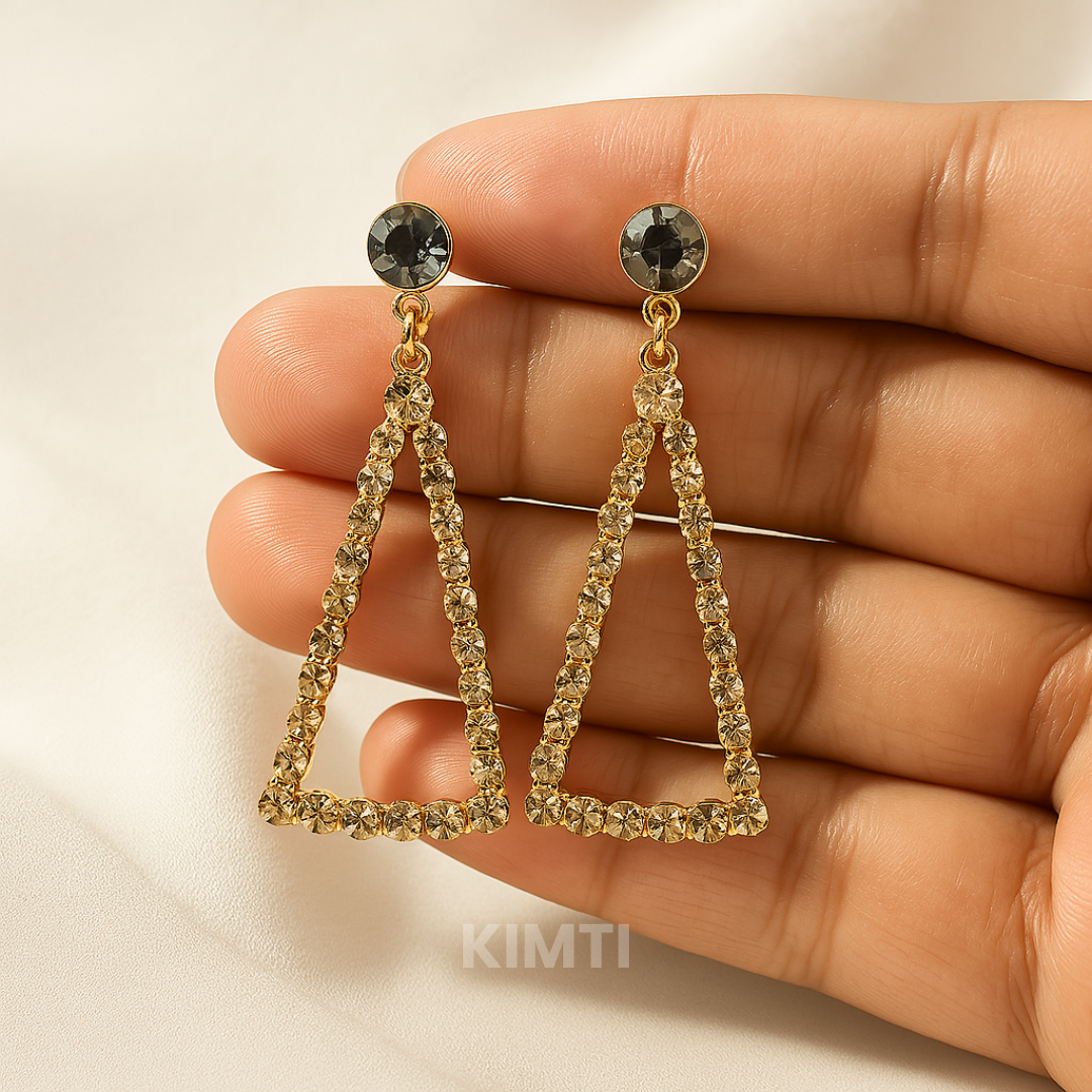 Golden Triangle Turkish Dangler Earring