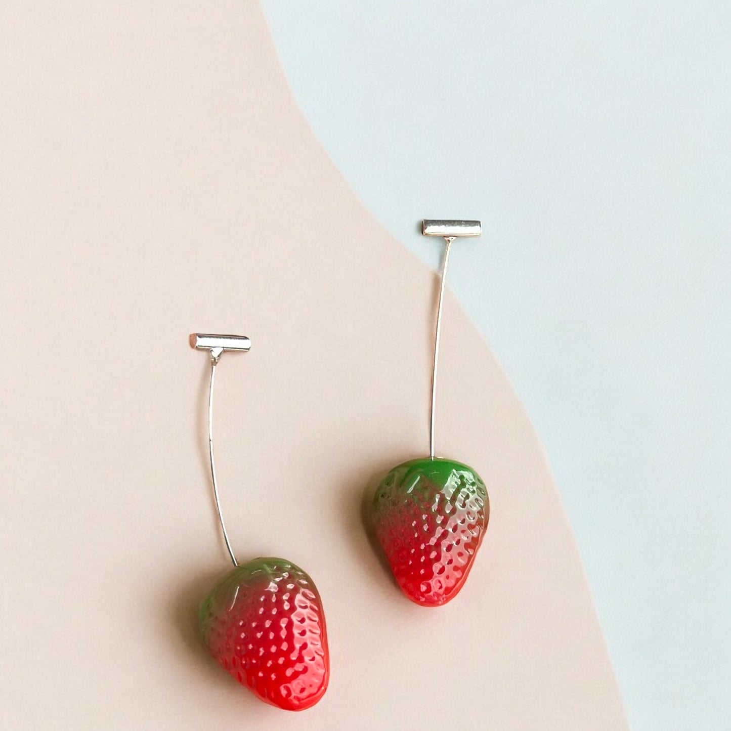 Starry Strawberry Red Drop Earring