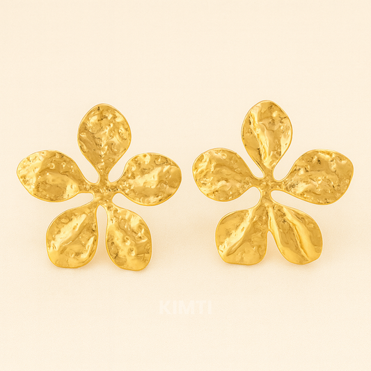Veloura 18K Gold Plated Sculpted Studs