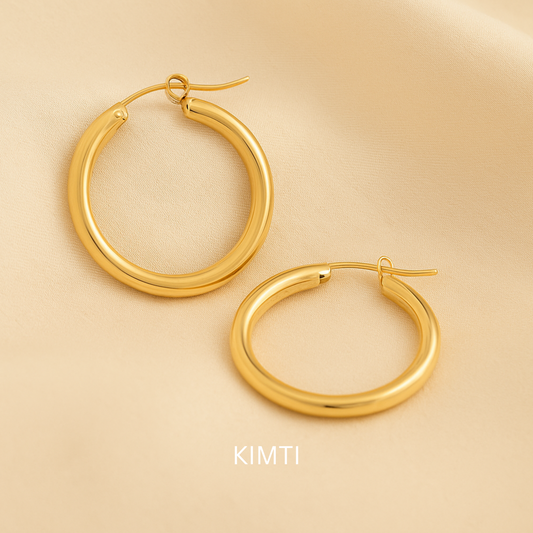 Golden Halo Hoops Earring