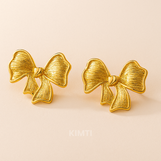 18k Gold Plated Luxe Ribbon Earrings