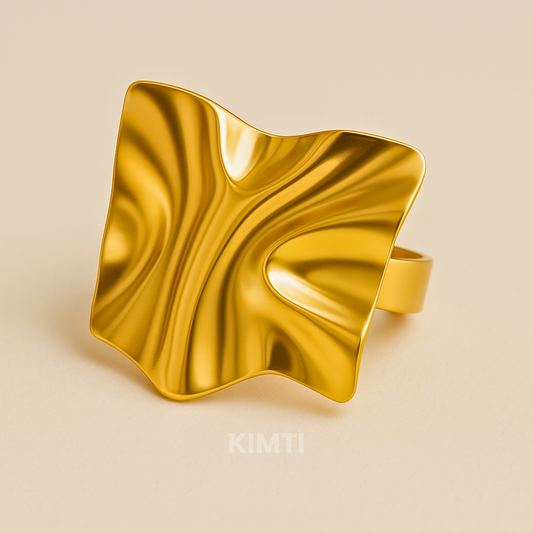 18k Gold Plated Interlock Ring