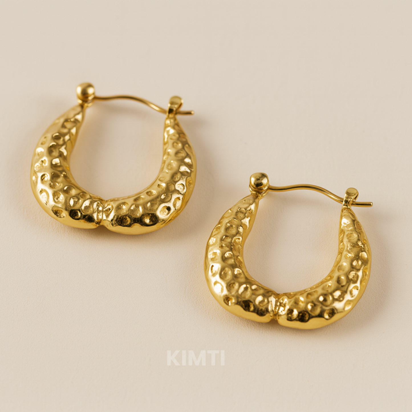 18K Gold Plated Dangler Hoops Anti Tarnish Earring