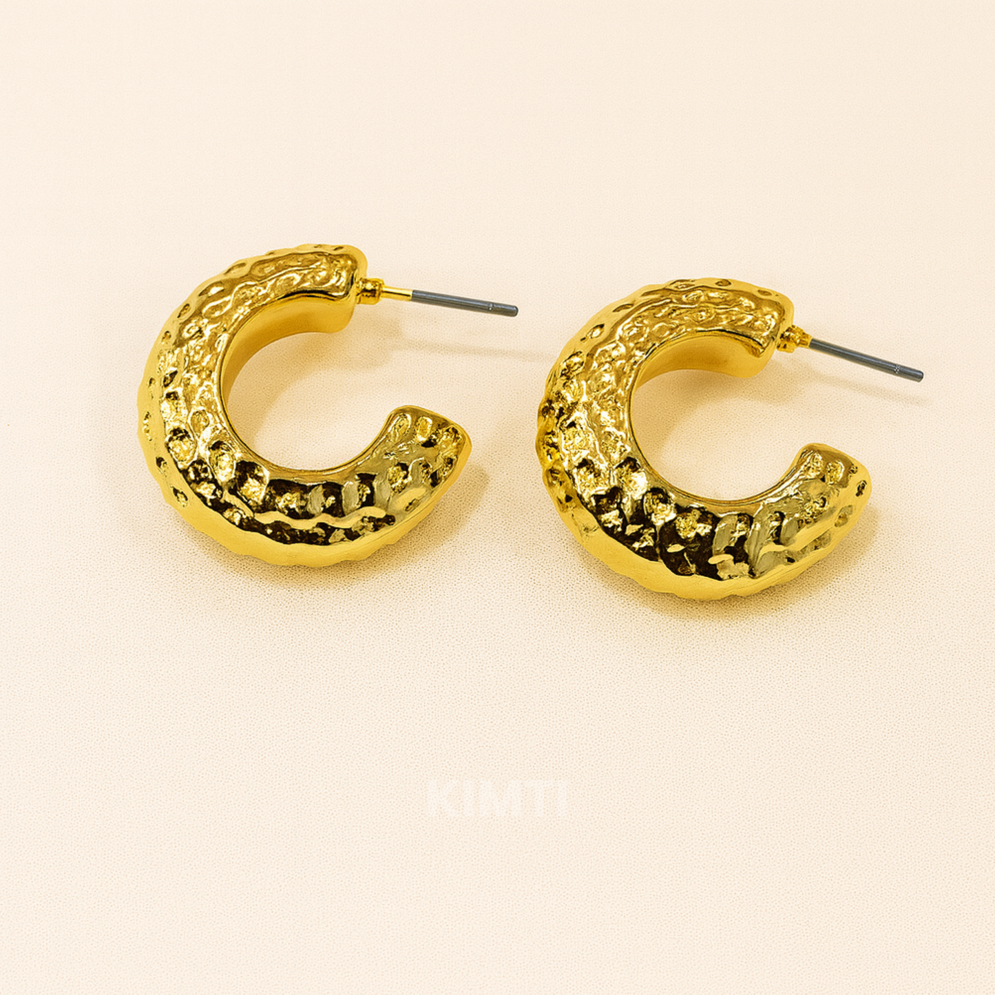 Golden Ember Hoops Earring