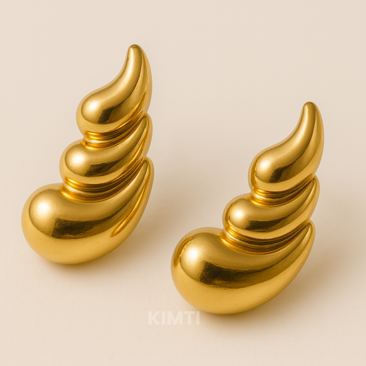 18K Gold Plated Luna Drip Earrings