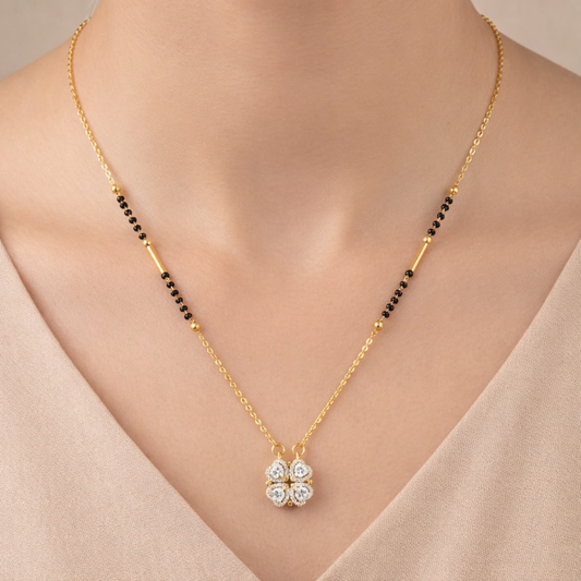 Noor Four-Petal Charm Mangalsutra