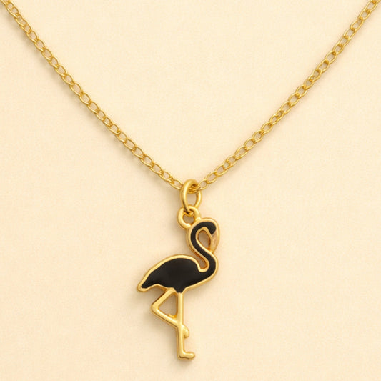 Men - 18K Gold Plated Flamingo Pendant Necklace